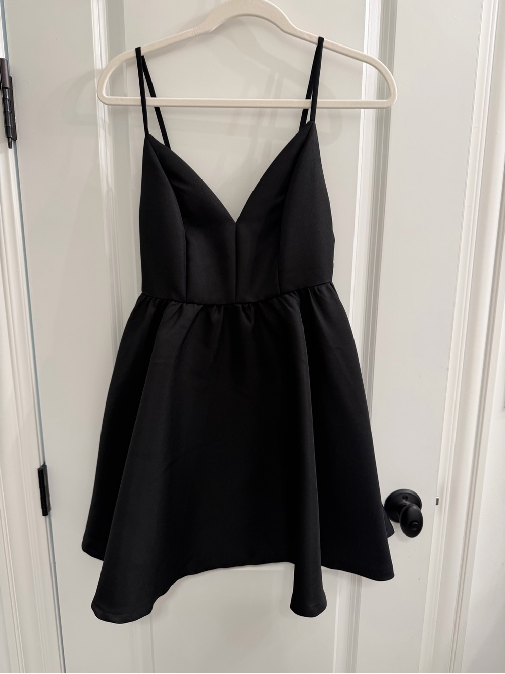 Vernacular Little Black Spaghetti Strap Party Dress